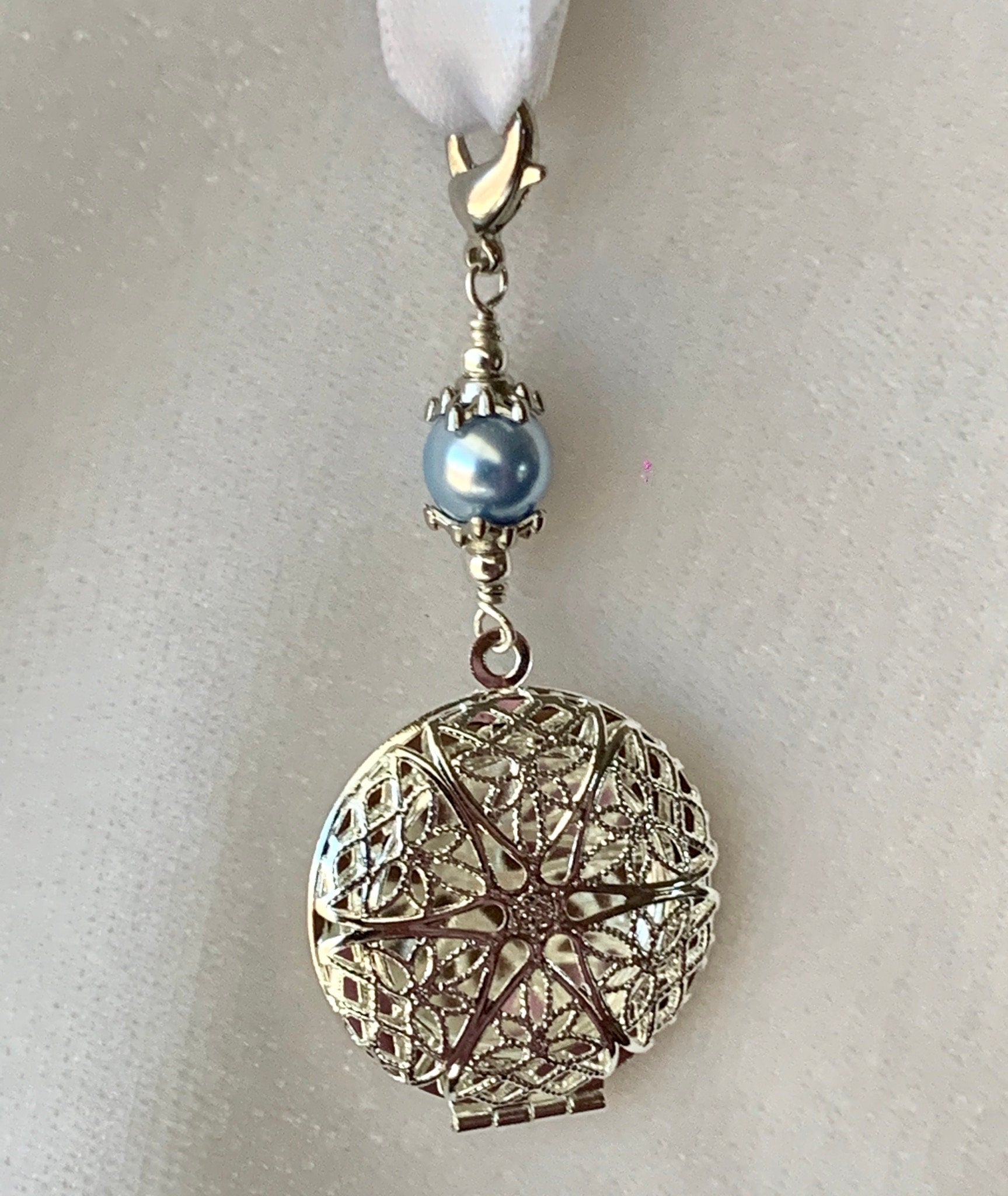 Something Blue Locket Charm, Something Blue Bouquet Charm,Blue