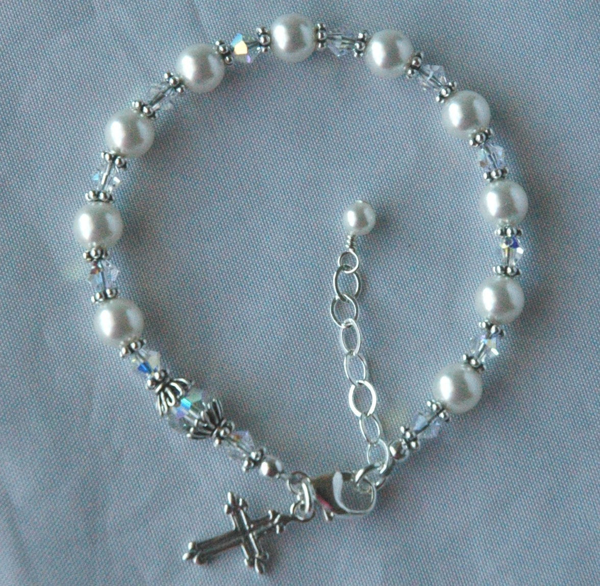 Personalized Heart Rosary Bracelet