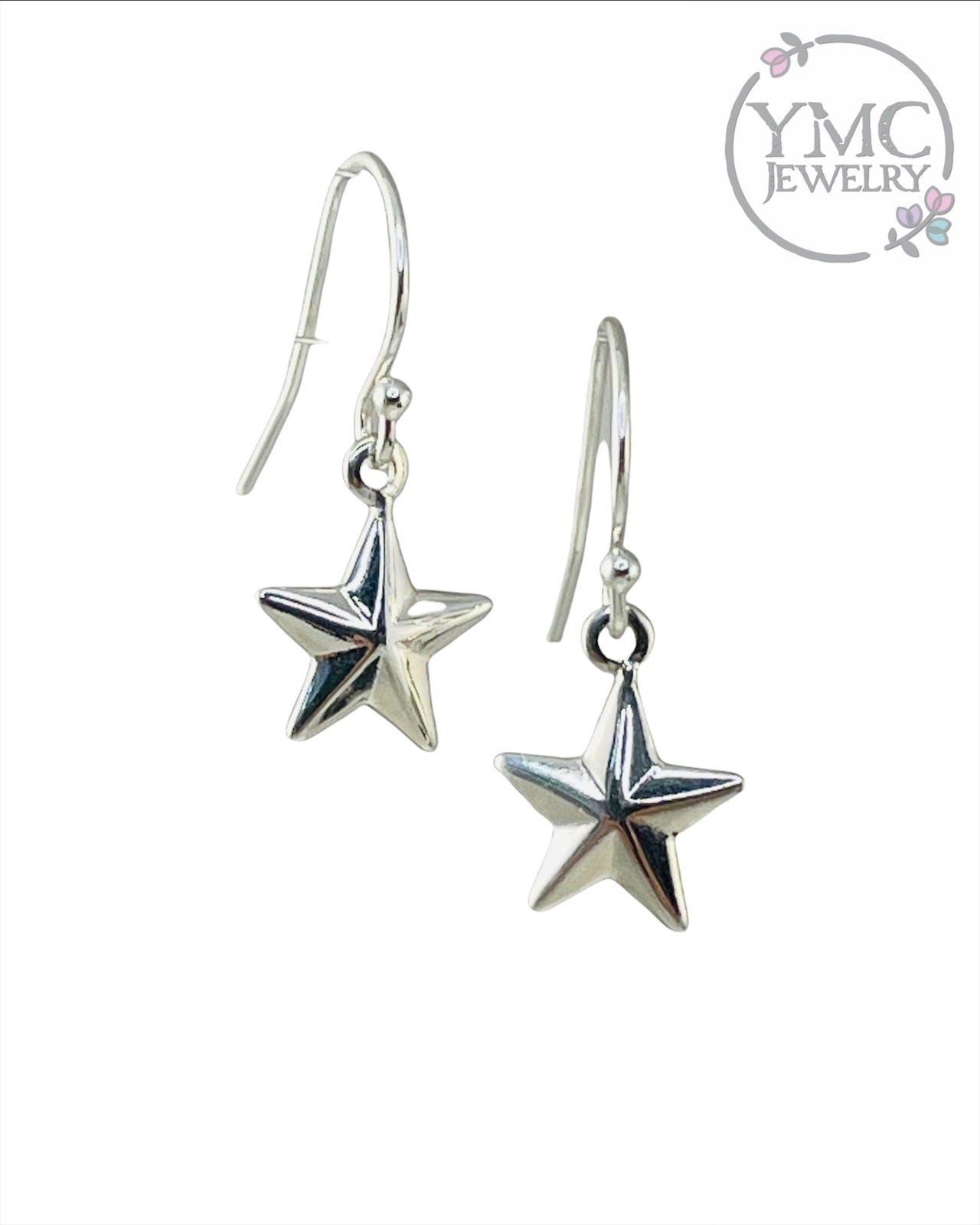 Sterling Silver Star Earrings,Star Post Earrings,Stud Star Earring,Petite Star Earrings,Texas Star Earrings,Lone Star Earrings,Star Dangle